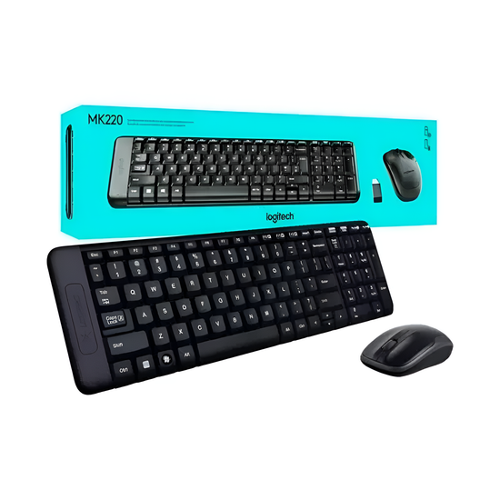 Kit Teclado Y Mouse Inalámbrico Logitech Mk220 Negro