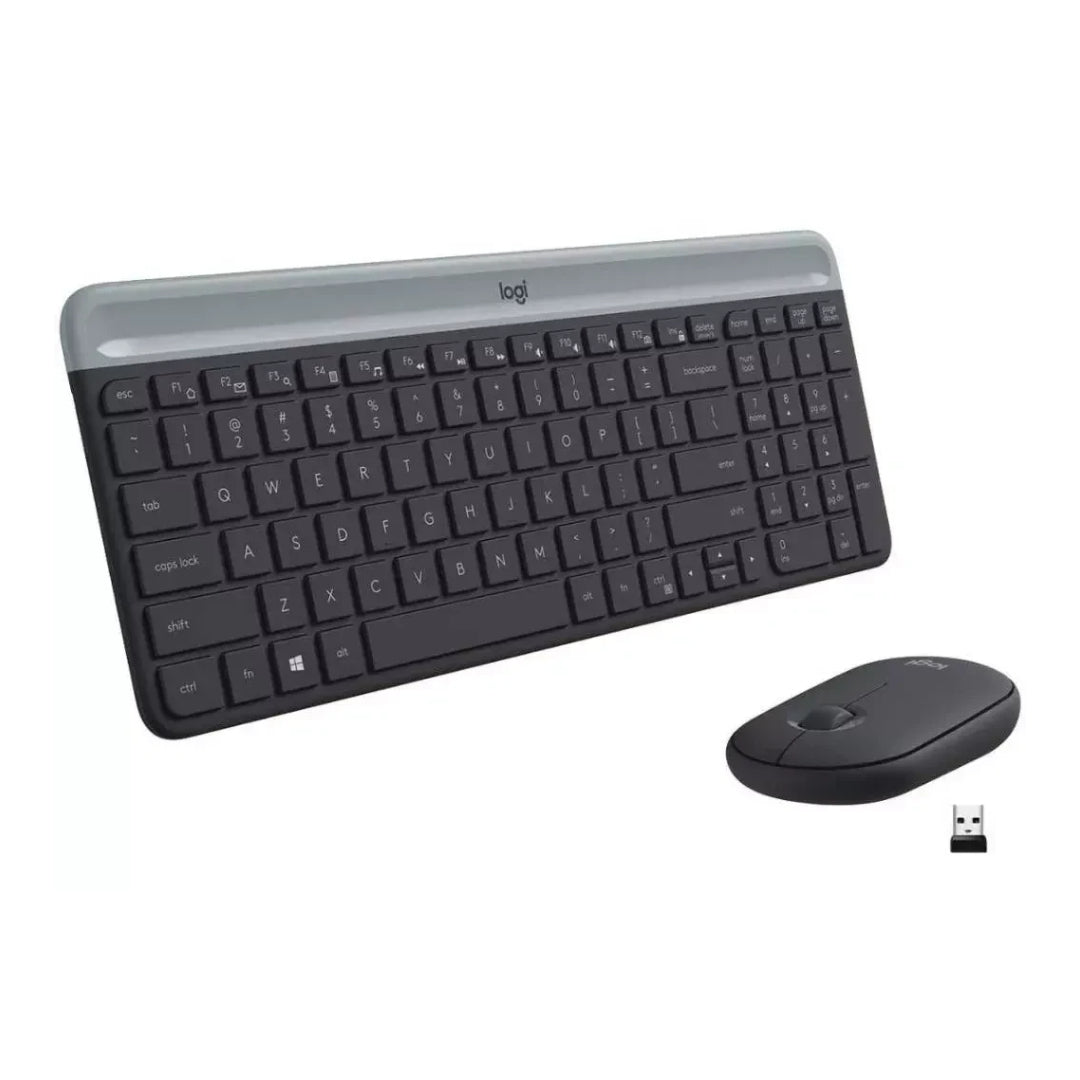 Kit Teclado Y Mouse Inalámbrico Logitech Mk470 Color Negro