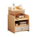 Mesa De Luz Marrón Y Blanco 3 Estantes Y Cajón 33x26x60cm®