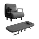 Sofá Cama 1 Cuerpo Gris Plegable Con Almohadón 60x68x85cm®
