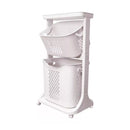 Carro Organizador 2 Cestos 3 Estante Baño Cocina Desmontable