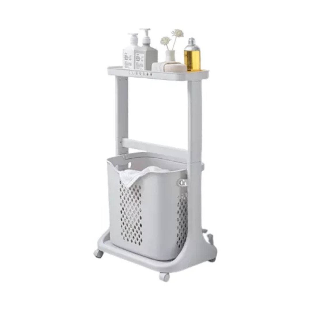 Cesto Organizador Premium 2 Niveles Para Baño Con Ruedas®