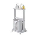 Cesto Organizador Premium 2 Niveles Para Baño Con Ruedas®