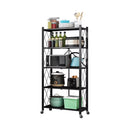 Repisa Organizador Metálica Plegable 5 Estantes Con Ruedas®