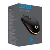 Mouse Gamer Logitech G203 Lightsync Cableado 8000 Dpi Negro