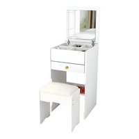 Escritorio Tocador Con Espejo Y Taburete 40x37.5x109cm®