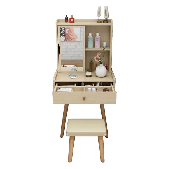 Mesa De Luz Moderna Tipo Tocador Beige®