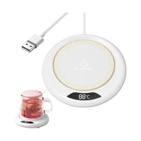 Base Calentadora Para Taza De Café, Te O Líquidos Usb 220v Color Blanco®