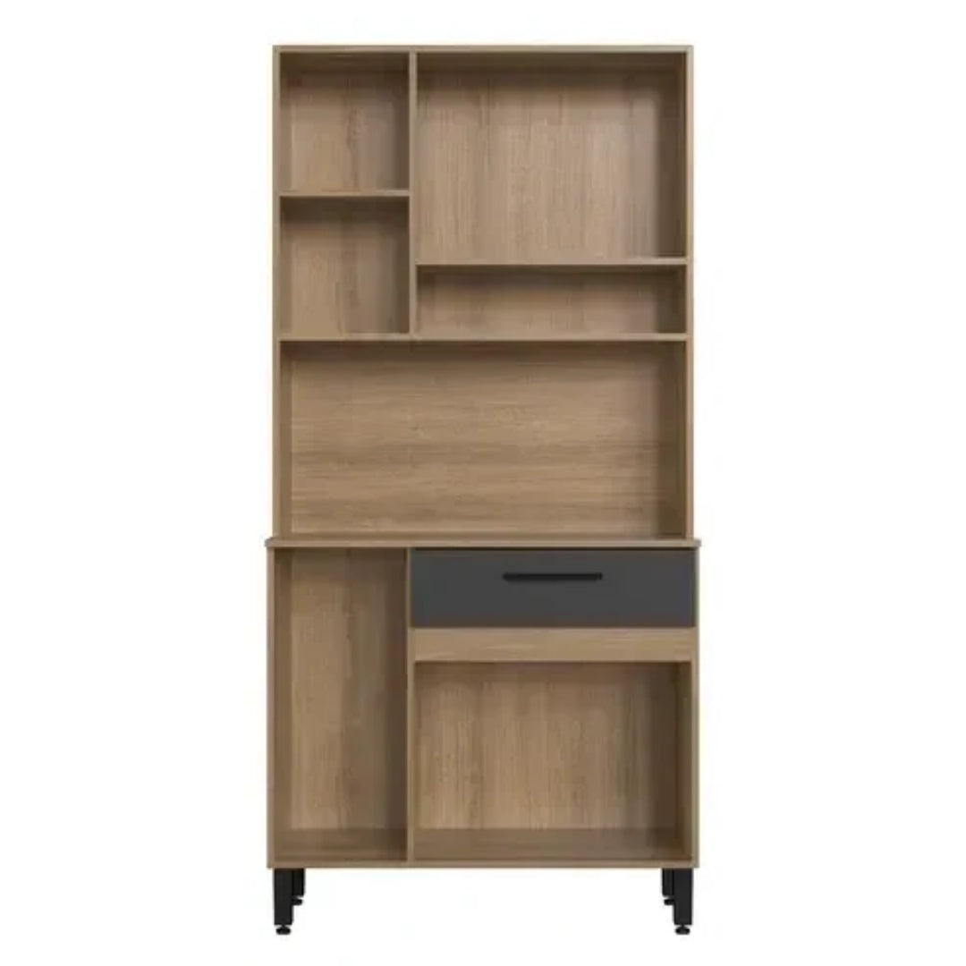 Muebles De Cocina Kit Multiuso 5 Puertas 1 Cajón 1 Estante Miel/Grafito®