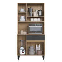 Muebles De Cocina Kit Multiuso 5 Puertas 1 Cajón 1 Estante Miel/Grafito®