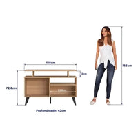 Rack Tv Lcd Led Living Sala Dormitorio 2 Puertas 3 Estantes®