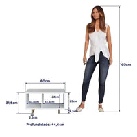 Mesa Ratona Central Living Linea Brasil Moderna Color Blanco®