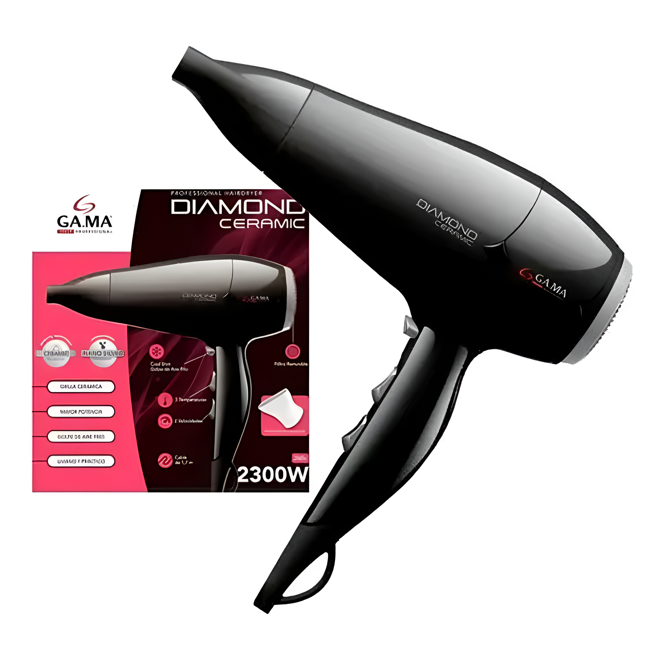 Secador De Pelo GAMA Italy Diamond Ceramic Black 2300w®
