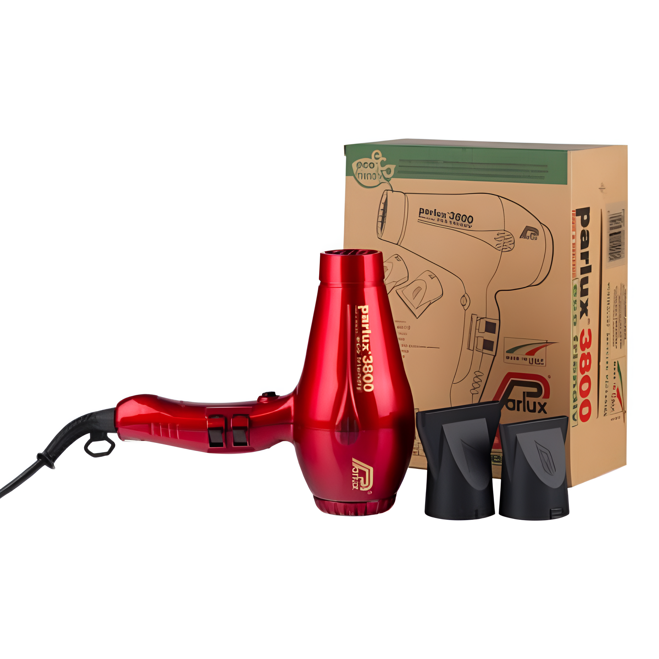 Secador De Pelo Parlux 3800 Eco Friendly Profesional Rojo®