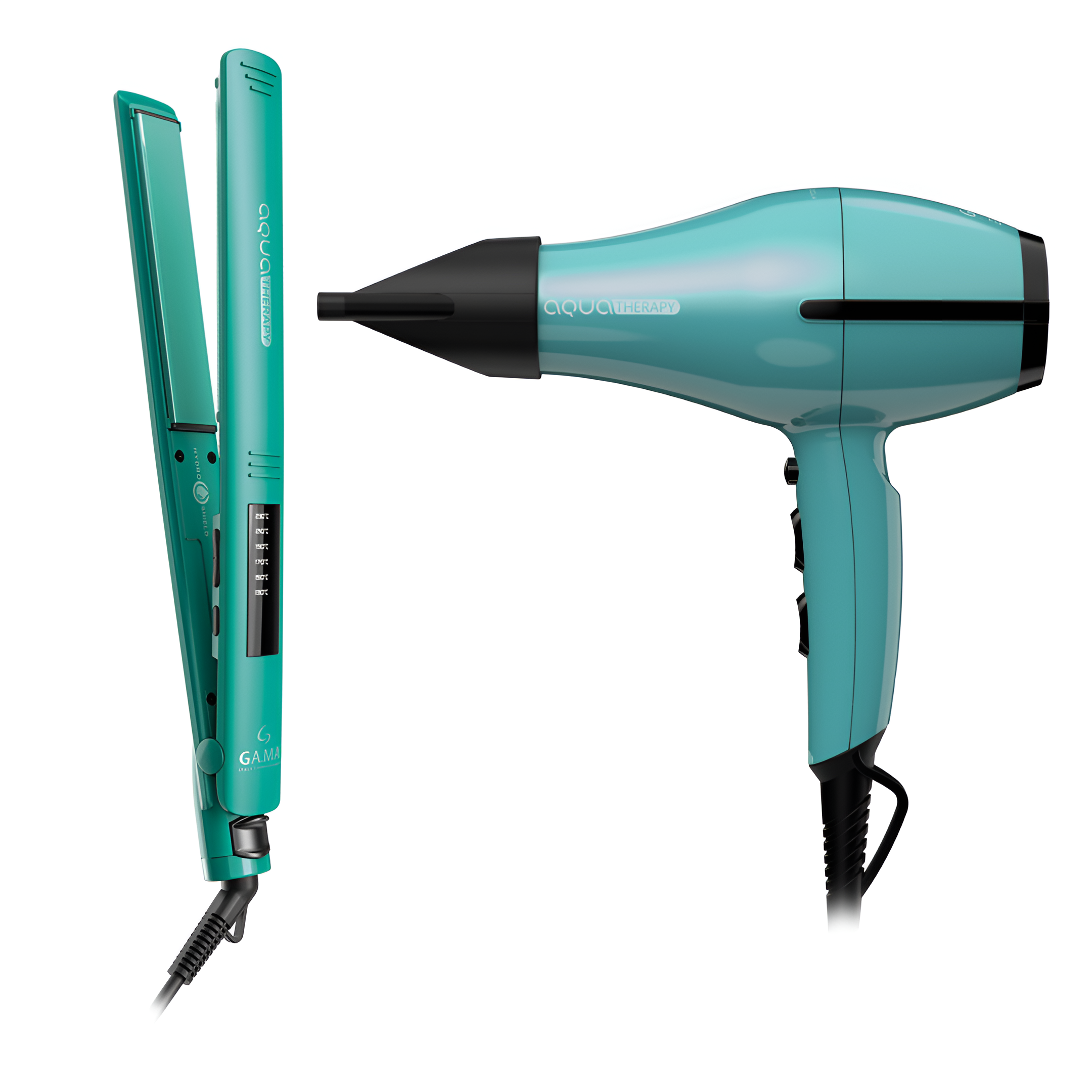 Set GAMA Secador Tempo + Plancha Elegance Led Therapy Aqua®