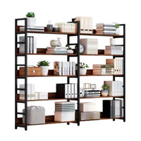 Estantería Doble De Metal Y Mdf 175x30x140cm 5 Estantes Ind®
