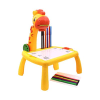 Mesa Pizarra Proyectora Para Dibujar Niños Jirafa Amarillo®