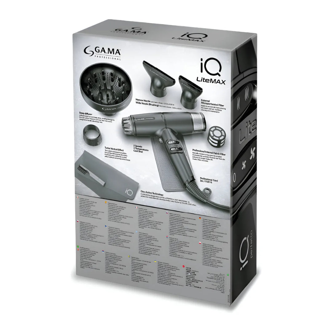 Secador De Pelo GAMA Professional Iq Lite Max Black®