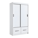 Ropero Moderno Funcional 2 Cajones 3 Estantes Mdf Blanco®