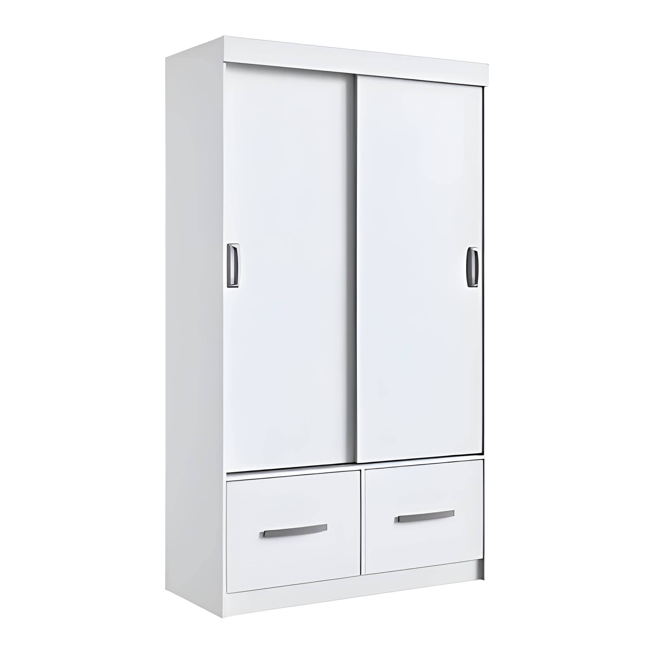 Ropero Moderno Funcional 2 Cajones 3 Estantes Mdf Blanco®