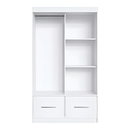 Ropero Moderno Funcional 2 Cajones 3 Estantes Mdf Blanco®