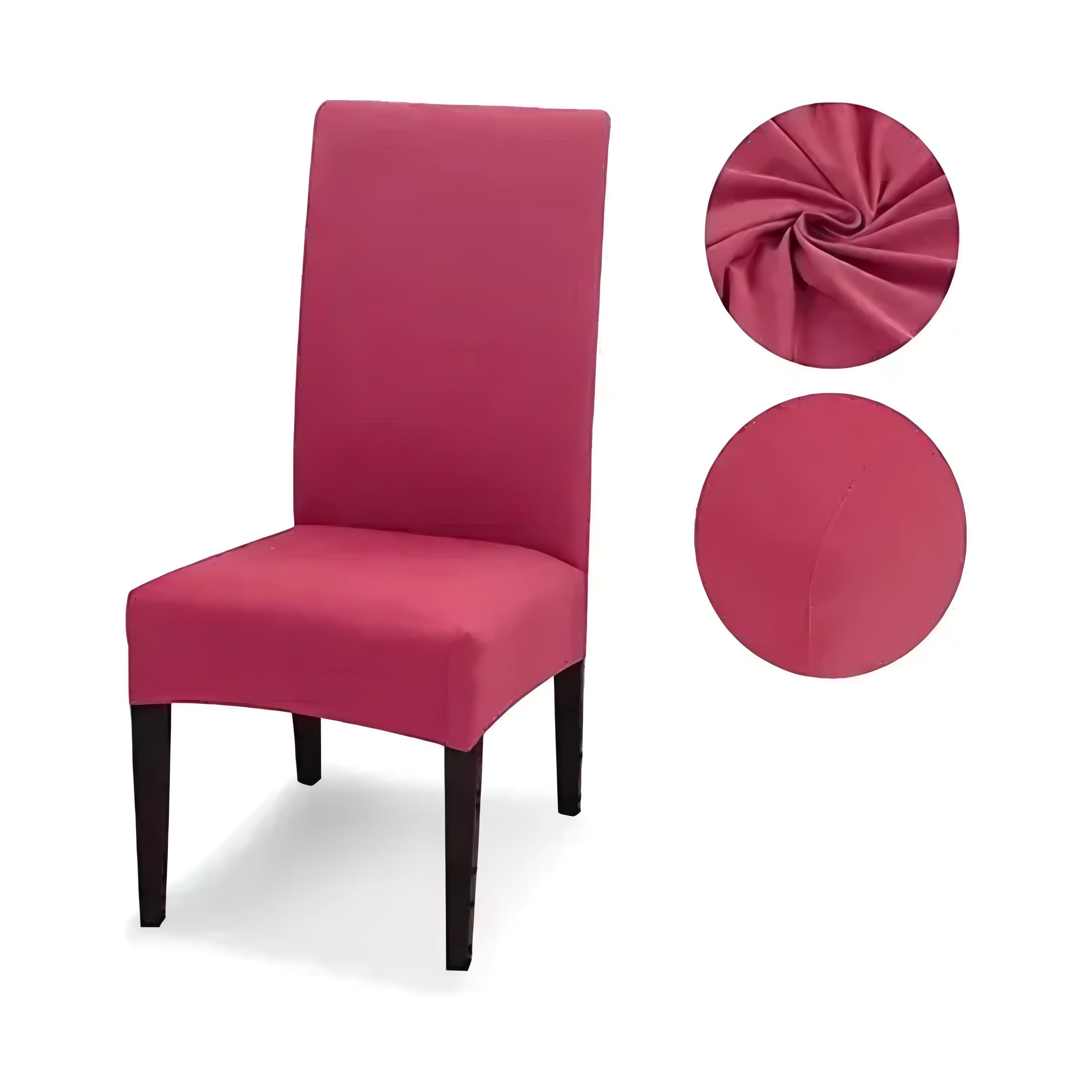 Funda Profesional De Silla Comedor Color Bordo Cubre Asiento Elastizada®
