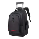 Mochila Con Ruedas Viajera Resistente Tela Oxford Negro®