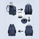 Mochila Con Ruedas Viajera Resistente Tela Oxford Negro®