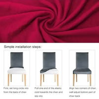 Funda Profesional De Silla Comedor Color Bordo Cubre Asiento Elastizada®
