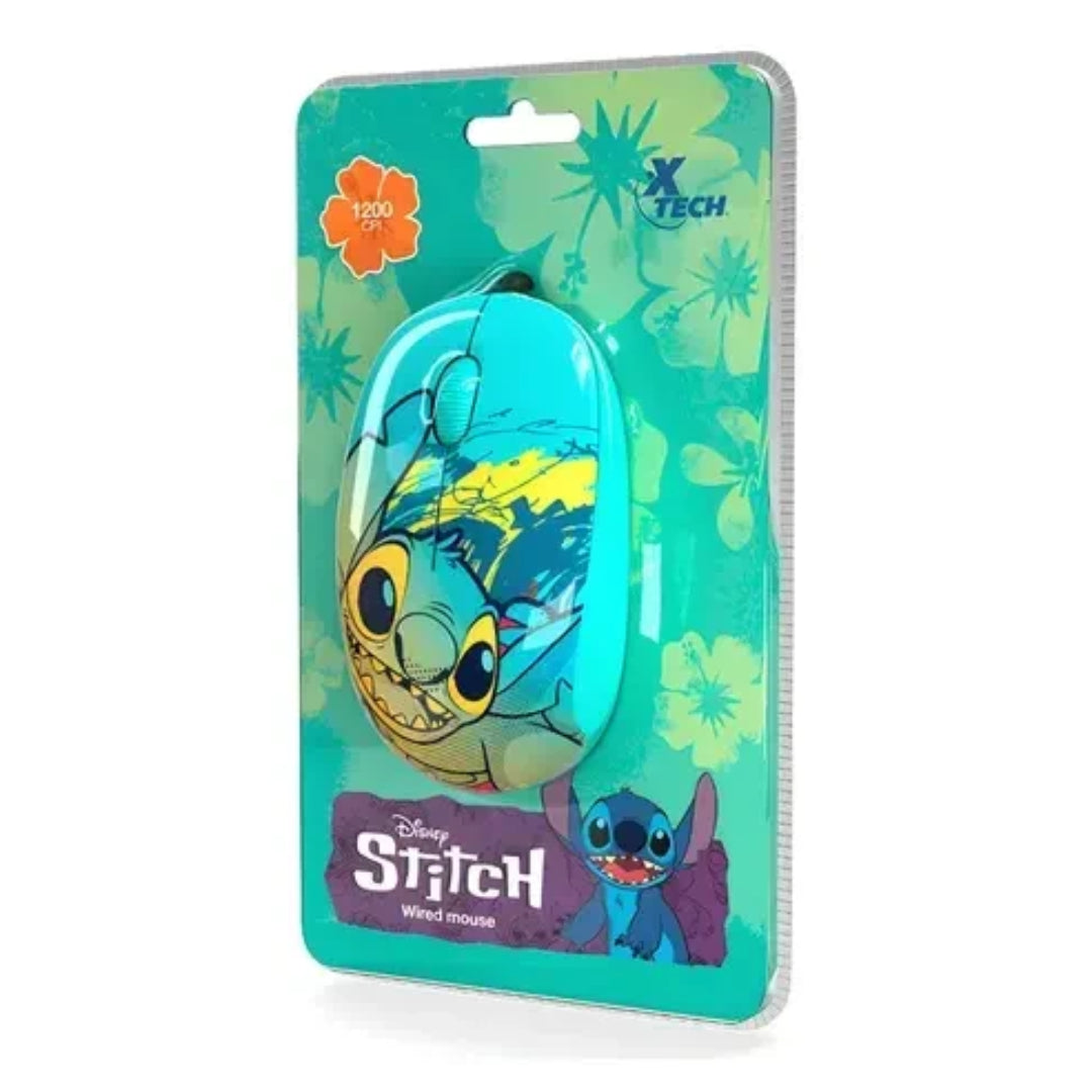 Mouse Infantil Stitch Xtech Disney Usb 1200dpi Color Azul®