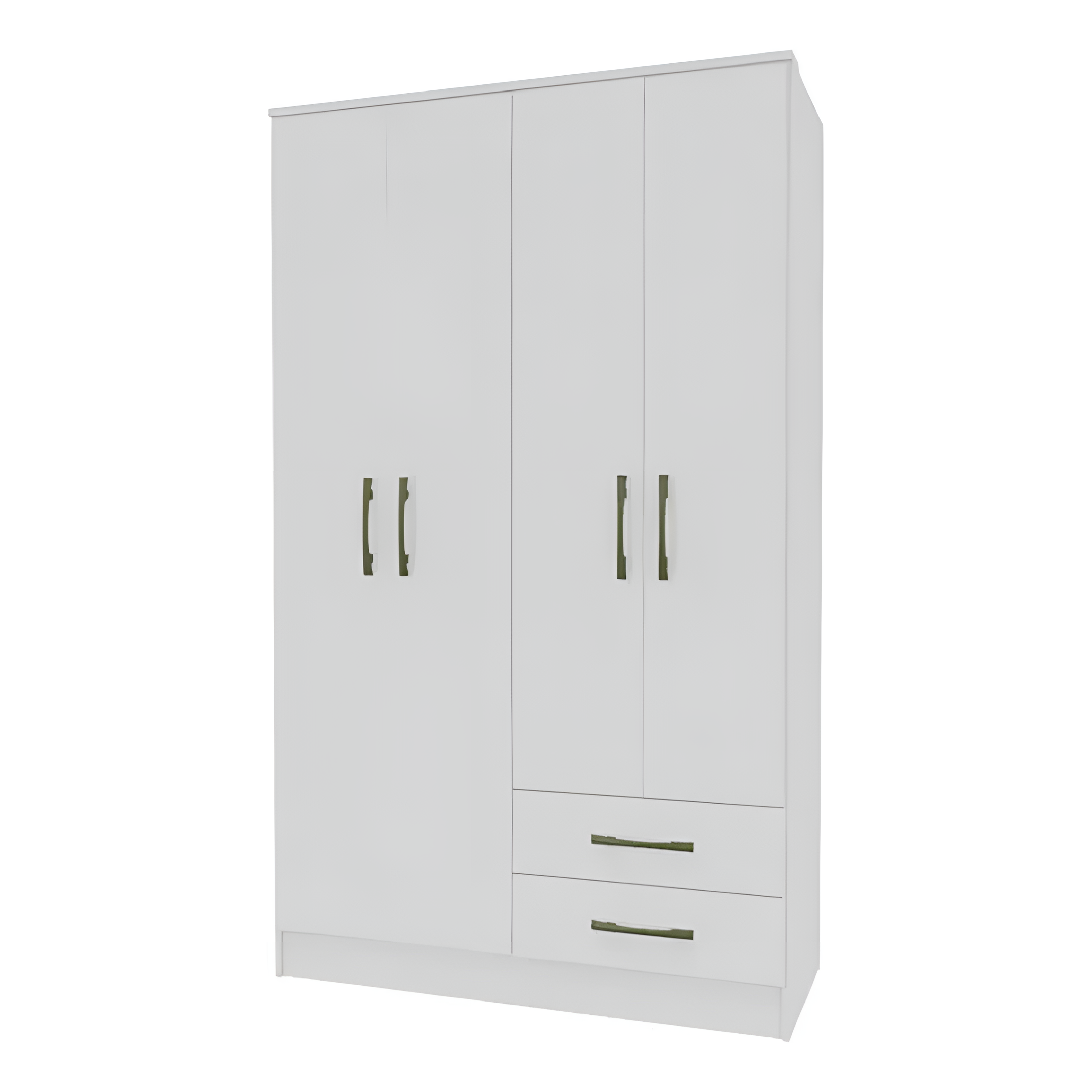 Ropero Elegante Minimalista 4 Puertas 2 Cajones Mdf Blanco®