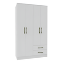 Ropero Elegante Minimalista 4 Puertas 2 Cajones Mdf Blanco®