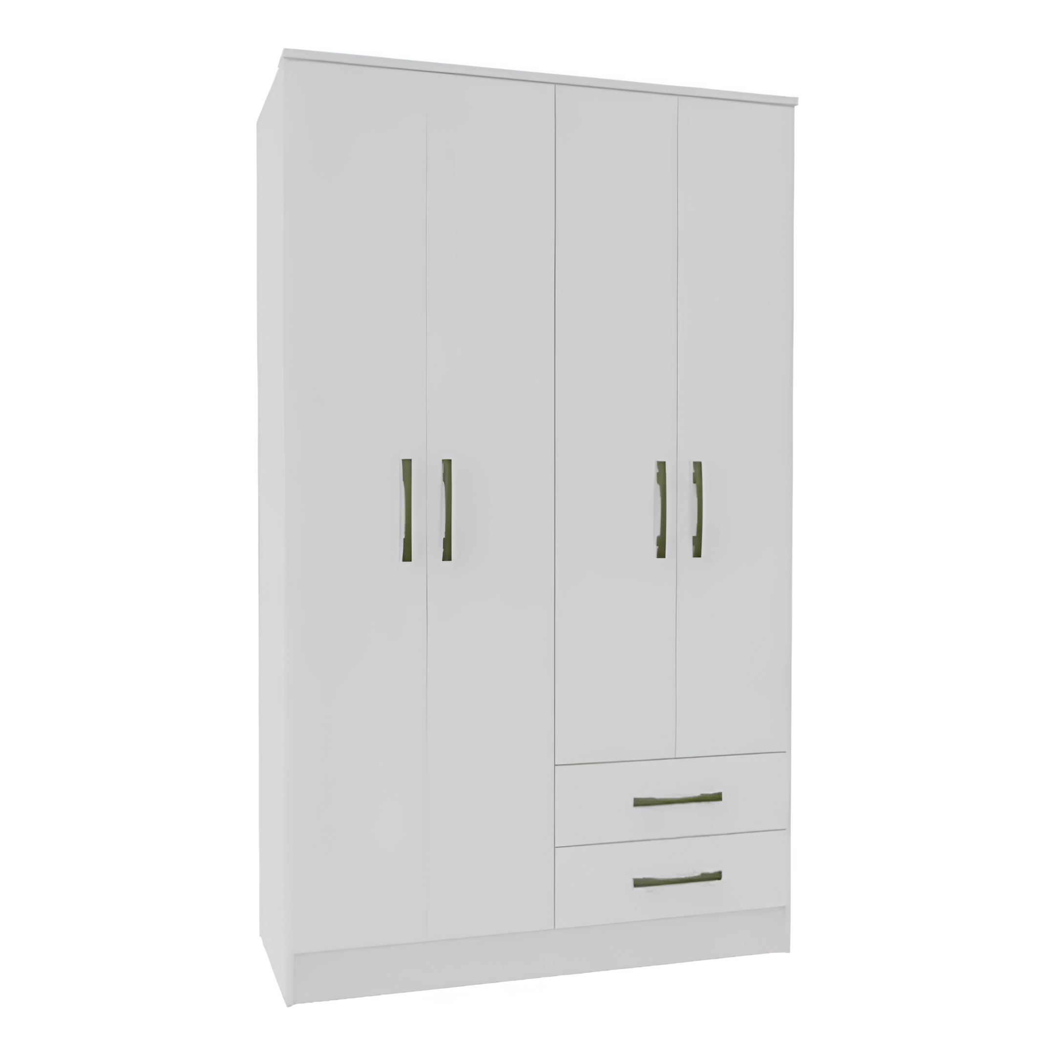 Ropero Elegante Minimalista 4 Puertas 2 Cajones Mdf Blanco®