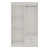 Ropero Elegante Minimalista 4 Puertas 2 Cajones Mdf Blanco®