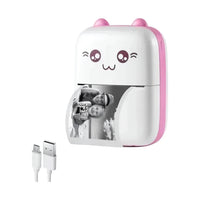 Mini Impresora Térmica Rosa + Rollo Autoadhesivo De Obsequio®