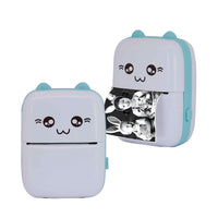 Mini Impresora Térmica Verde + Rollo Autoadhesivo De Obsequio®