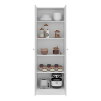 Mueble Multiuso Minimalista 2 Puertas 4 Estantes Mdf Blanco®