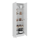 Mueble Multiuso Minimalista 2 Puertas 4 Estantes Mdf Blanco®