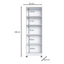Mueble Multiuso Minimalista 2 Puertas 4 Estantes Mdf Blanco®
