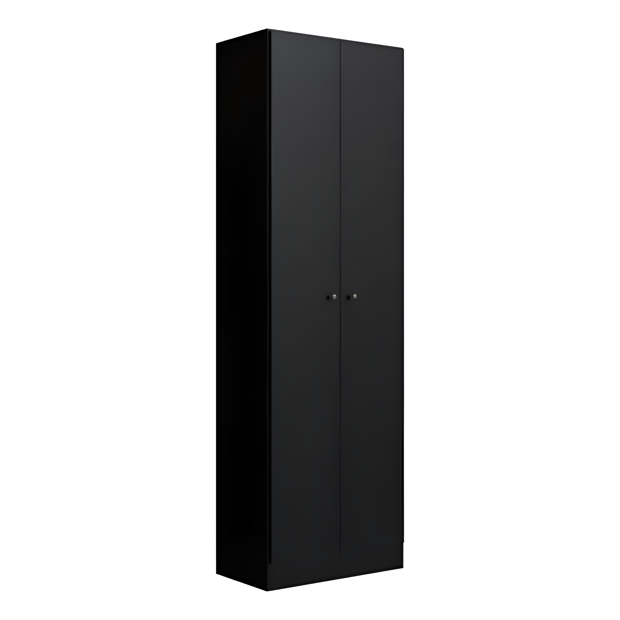 Mueble Multiuso Minimalista 2 Puertas 5 Estantes Mdf Negro®