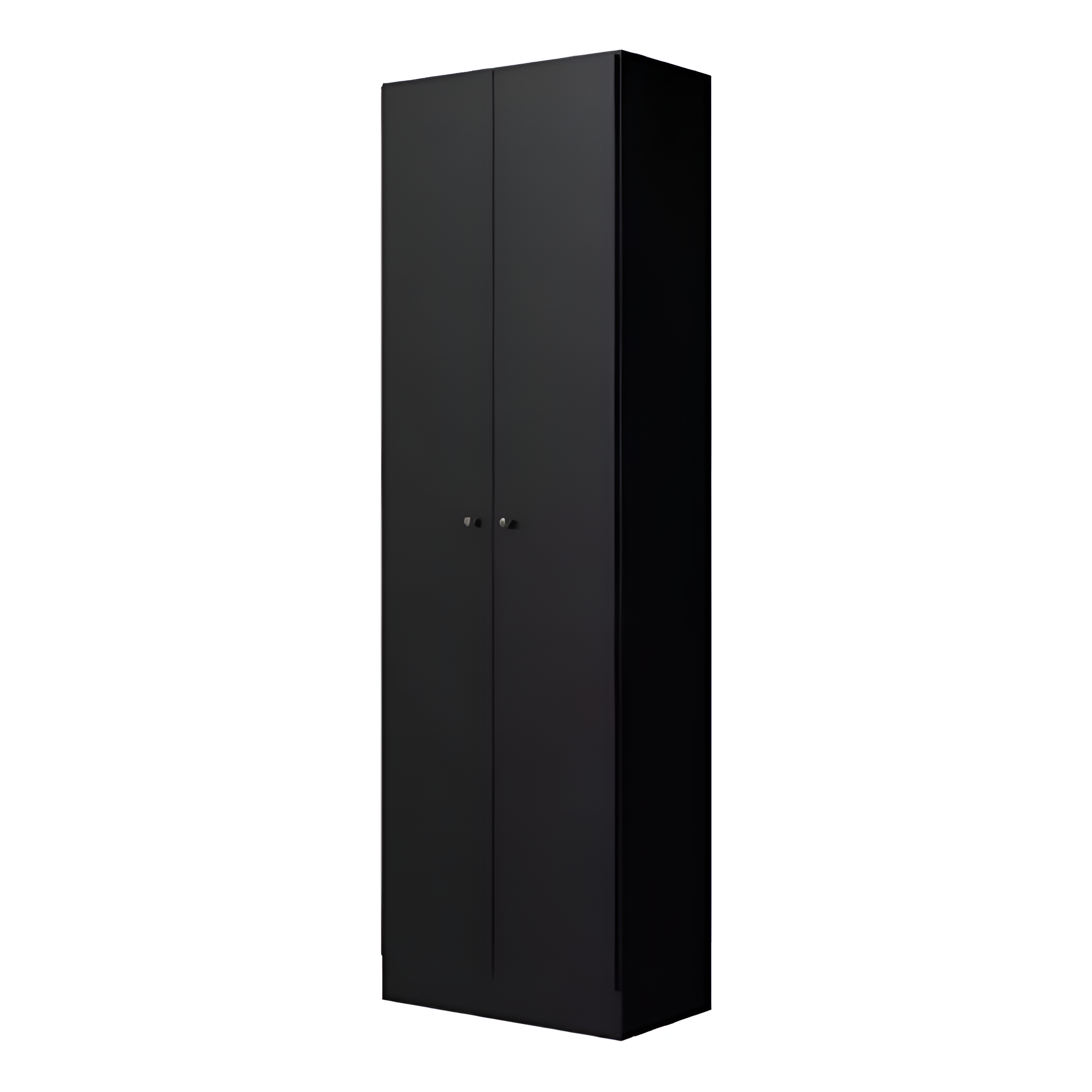 Mueble Multiuso Minimalista 2 Puertas 5 Estantes Mdf Negro®