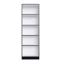 Mueble Multiuso Minimalista 2 Puertas 5 Estantes Mdf Negro®