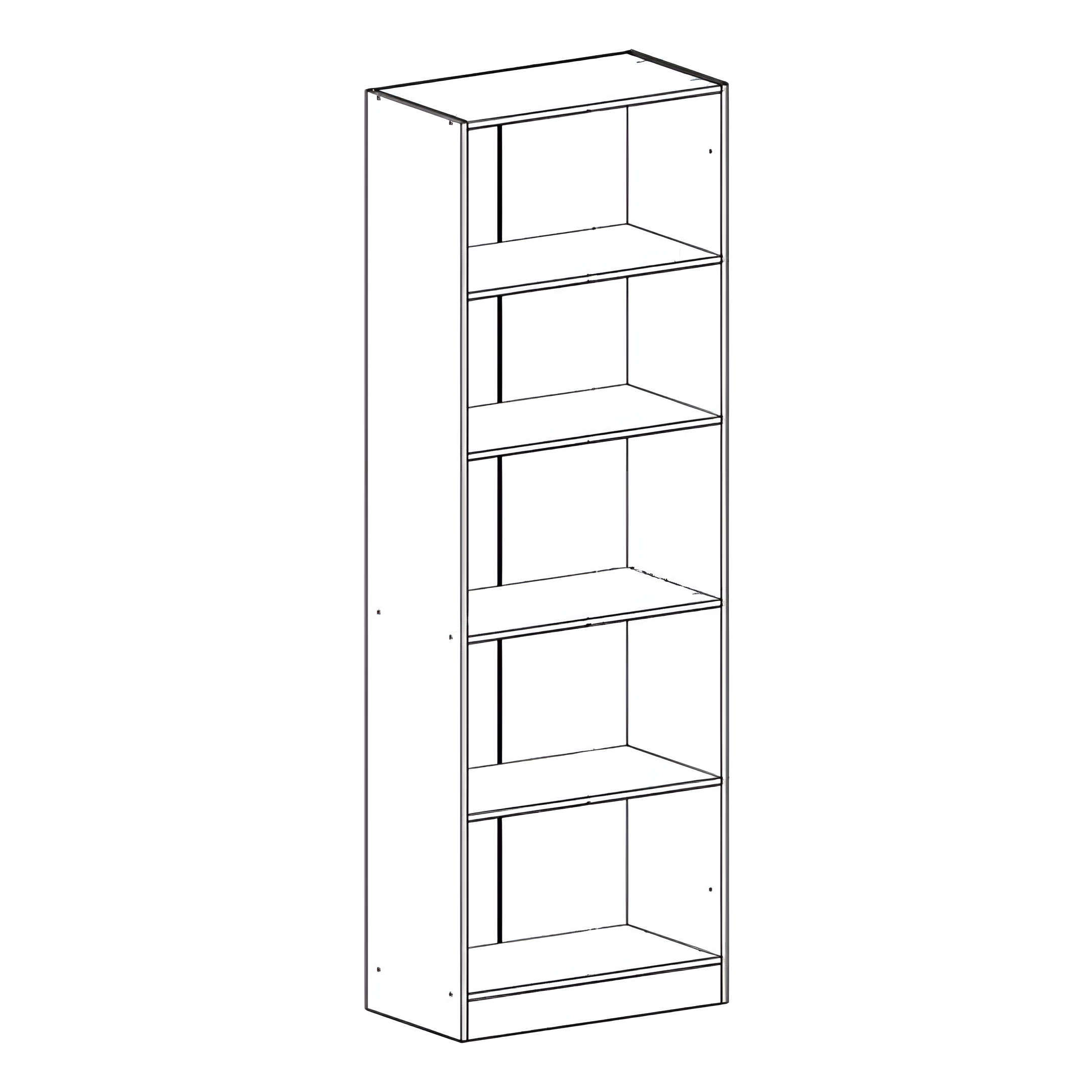 Mueble Multiuso Minimalista 2 Puertas 5 Estantes Mdf Negro®