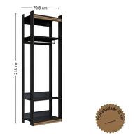 Estantería Multifunción Organizador Hogar 4 Estantes Negro®