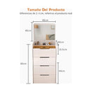 Mesa De Luz Estilo Tocador Con Espejo Y Cajones Mdf Blanco®