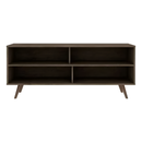 Rack Minimalista Tv 2 Puertas 2 Estantes Mdf Marrón Y Blanco®