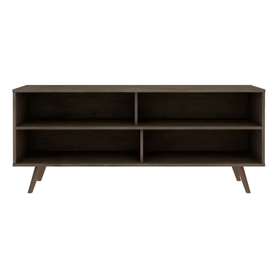 Rack de TV Minimalista Mdf Marrón Y Blanco®