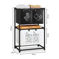 Mueble Organizador Lavandería 2 Niveles 3 Compartimientos®