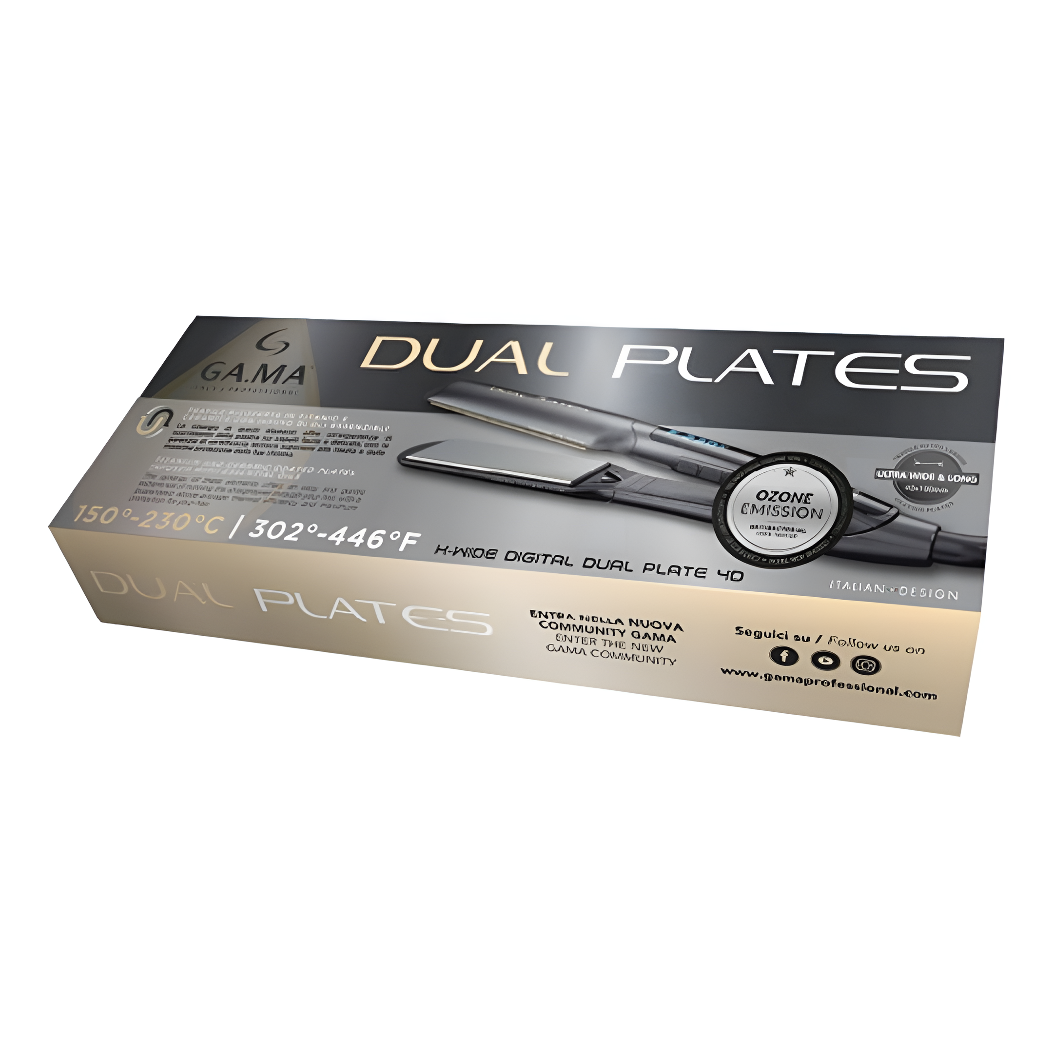Plancha De Pelo GAMA Italy X-wide Digita 4d Dual Plates®