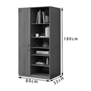 Estantería Organizador 6 Estantes 2 Puertas Fuerte Estable®
